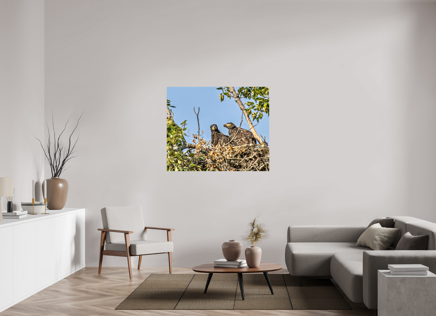 Nestmates – Young Eagles in a Woodland Home – Nature Photography Print