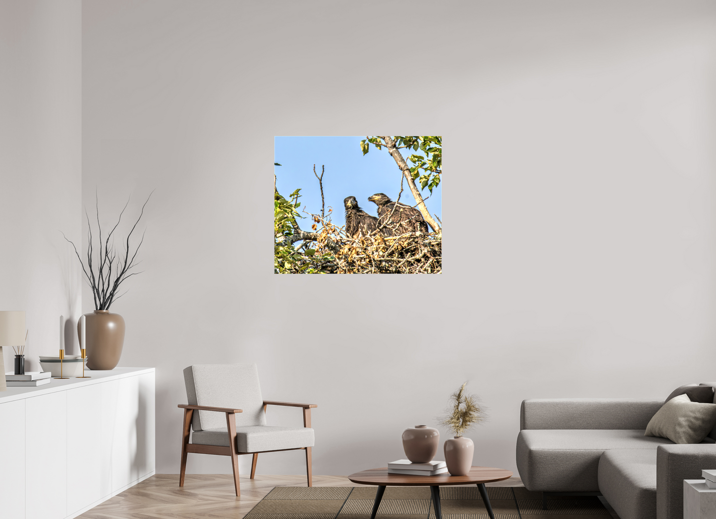 Nestmates – Young Eagles in a Woodland Home – Nature Photography Print