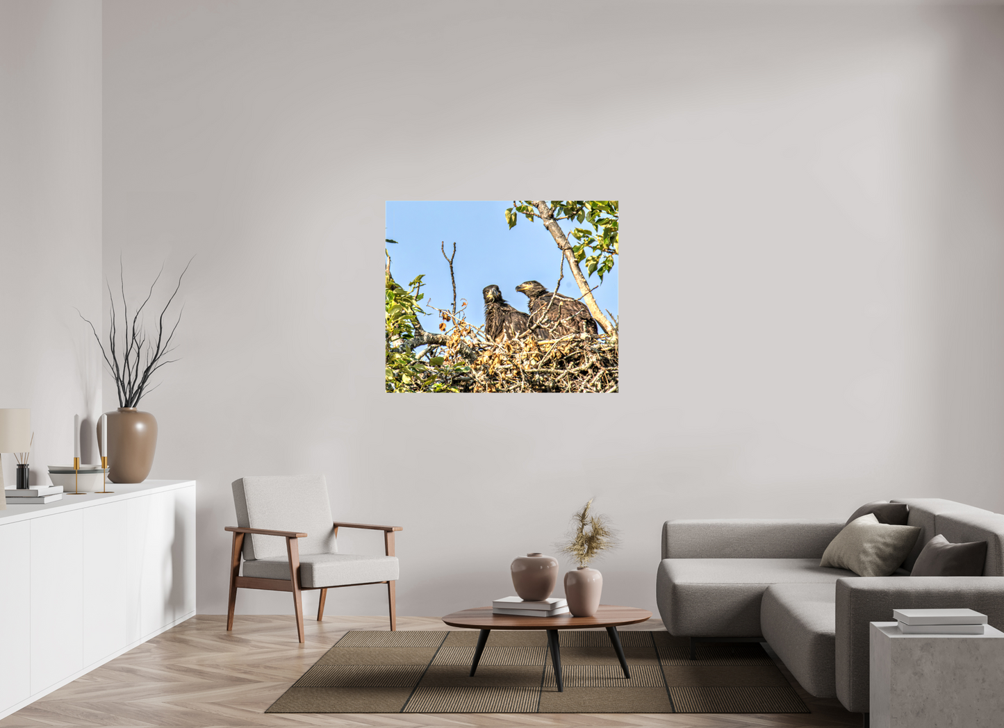 Nestmates – Young Eagles in a Woodland Home – Nature Photography Print