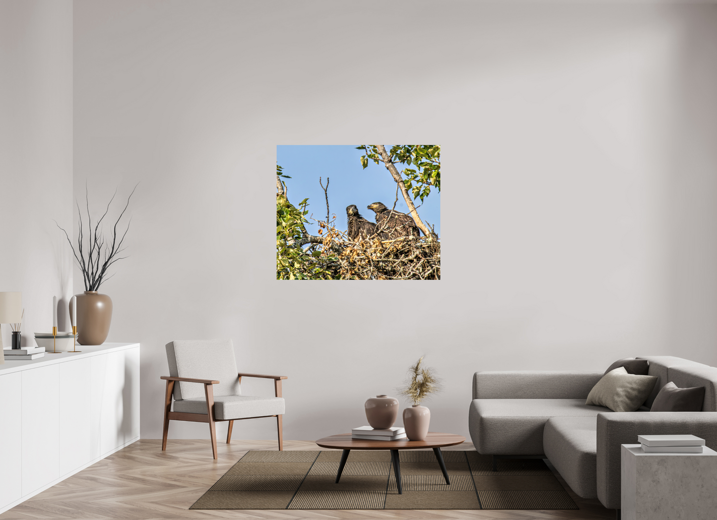 Nestmates – Young Eagles in a Woodland Home – Nature Photography Print