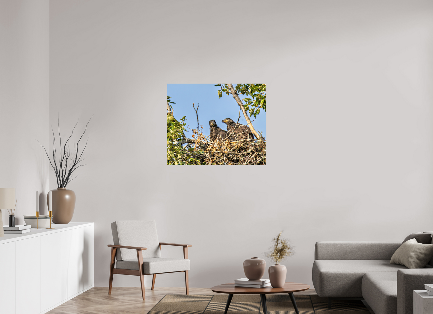 Nestmates – Young Eagles in a Woodland Home – Nature Photography Print