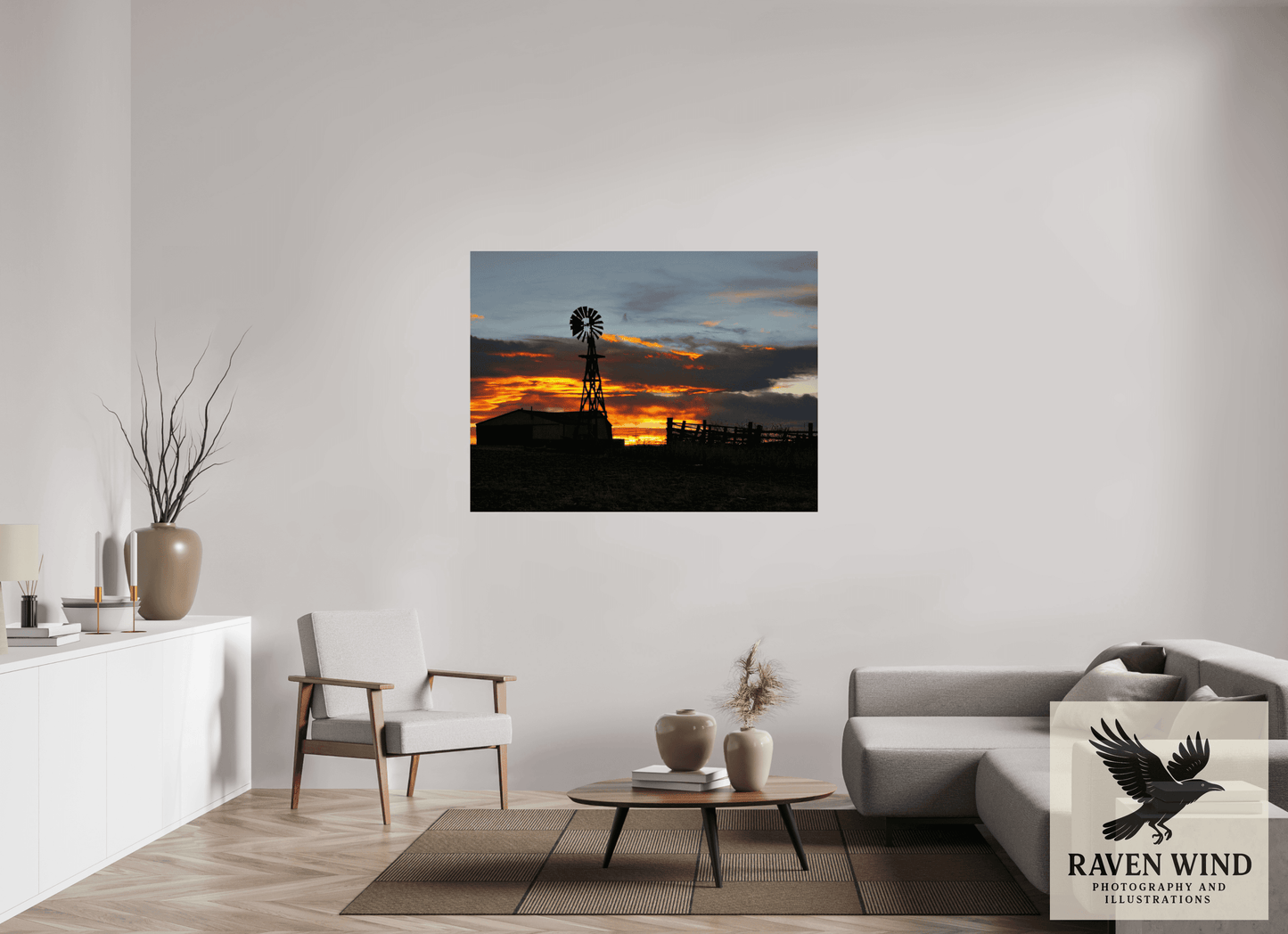 56 x 42″, Photo Print On Fuji Crystal DP II - unframed Sunset Sentinel Nature Photography Print