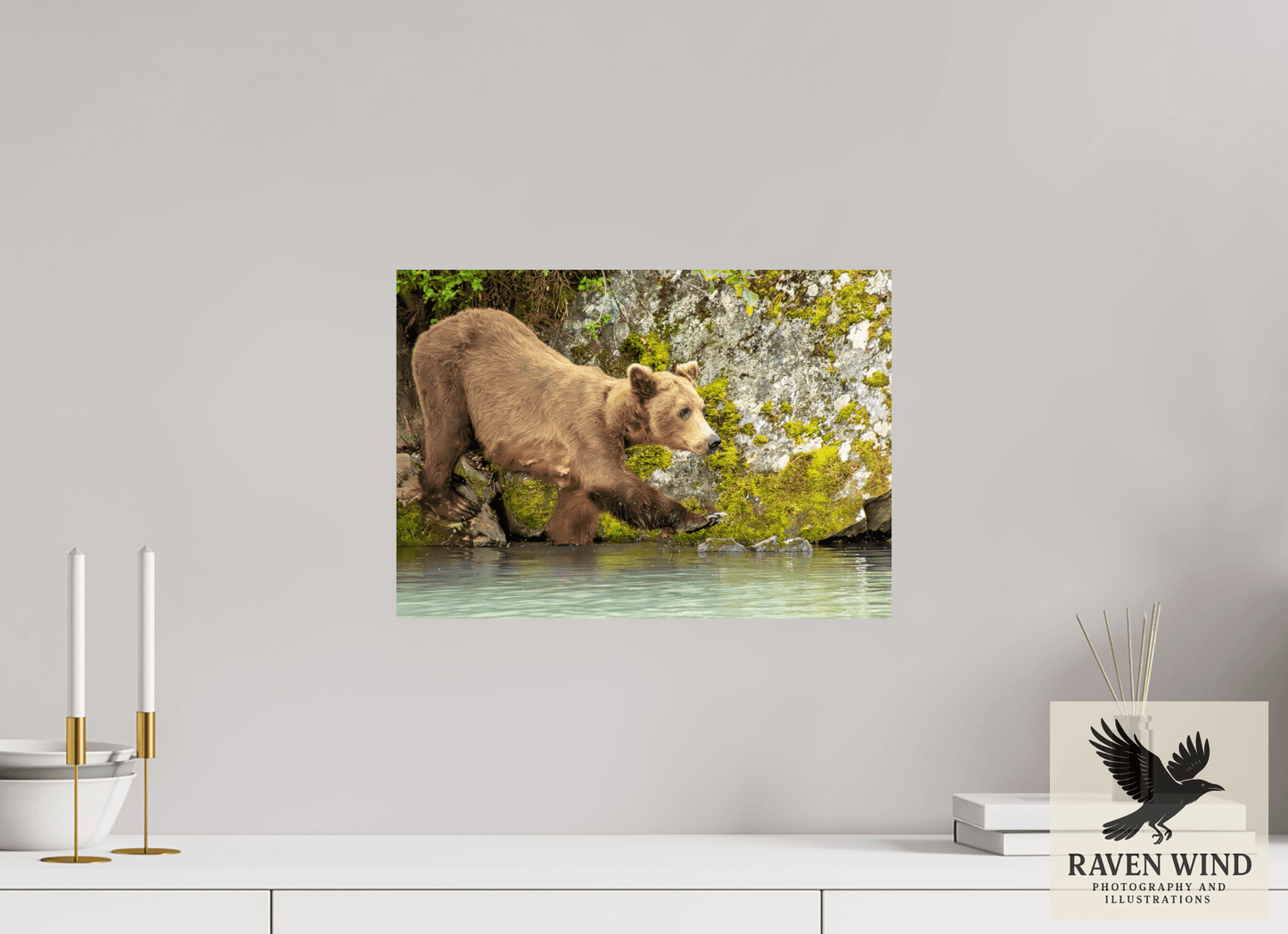 17 x 12″, ChromaLuxe HD Metal Print - ready to hang Momma on a Mission Nature Photography Print