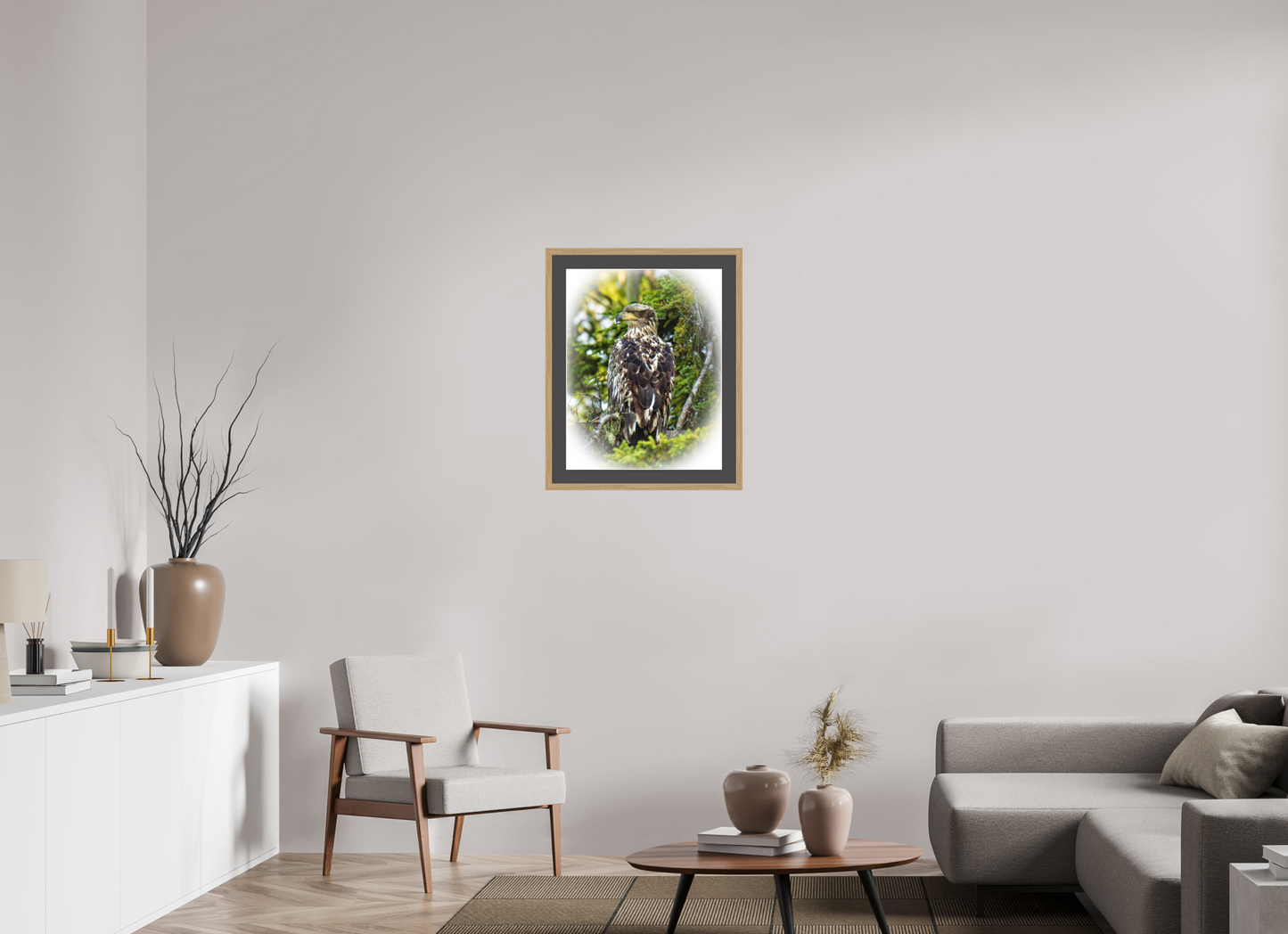 Forest Watch – Young Eagle Among the Pines Nature Photography Print