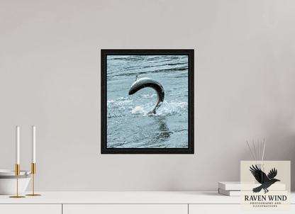 12 x 13.7″, Floater Frame - black oak frame - ready to hang Hooked on the Wild Nature Photography Print