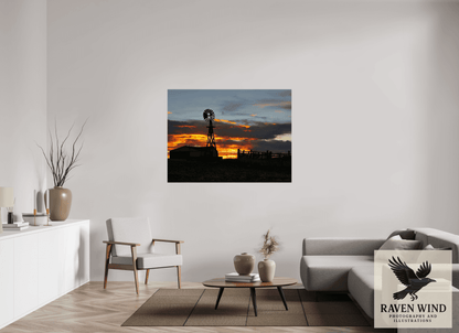 56 x 42″, Photo Print Under Acrylic Glass - ready to hang Sunset Sentinel Nature Photography Print