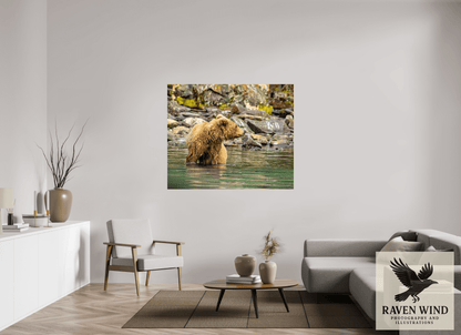 56.7 x 47″, ChromaLuxe HD Metal Print - ready to hang Watchful Momma Nature Photography Print