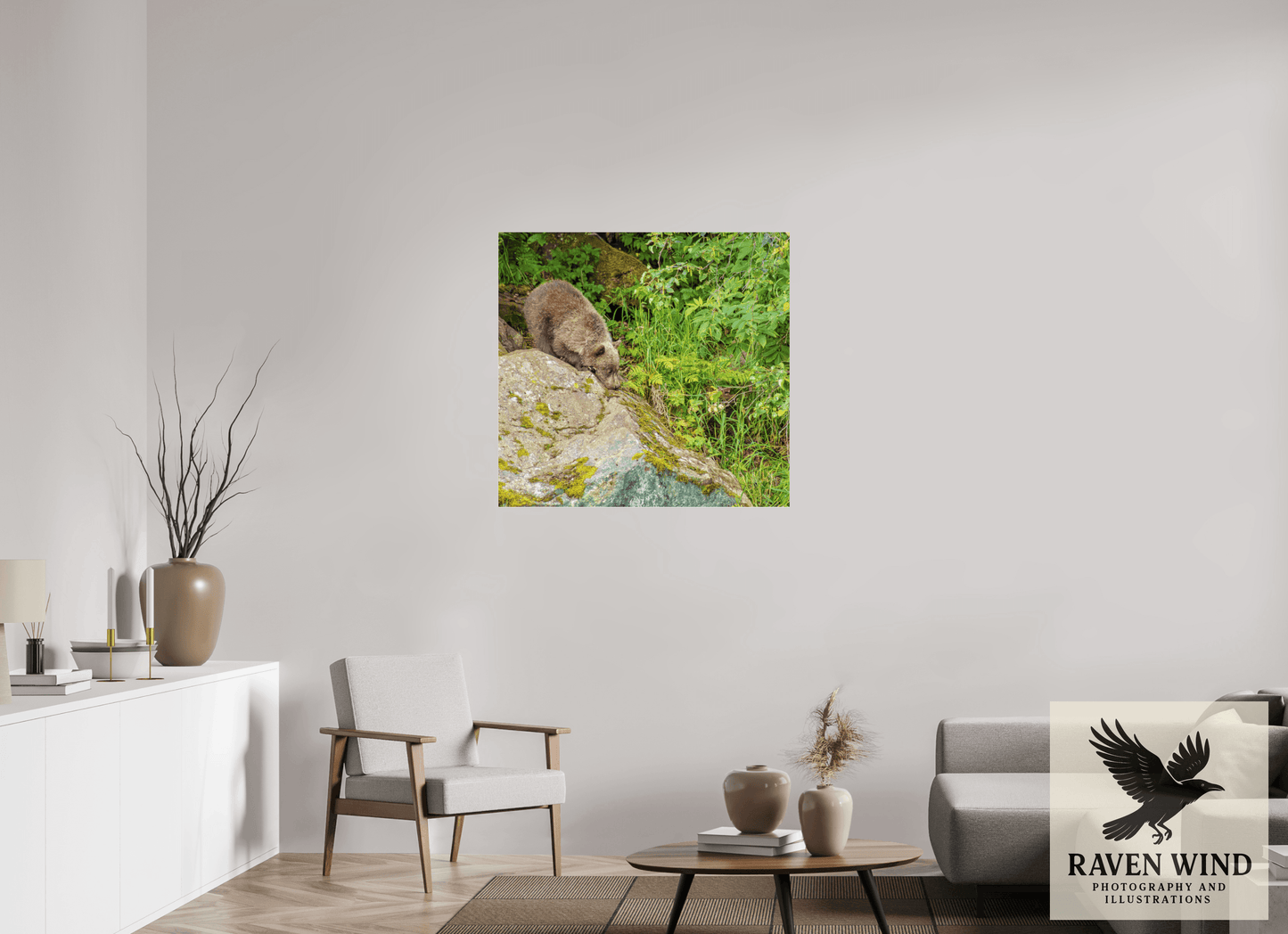 37 x 35″, Photo Print Under Acrylic Glass - ready to hang Learning the Ropes Nature Photography Print