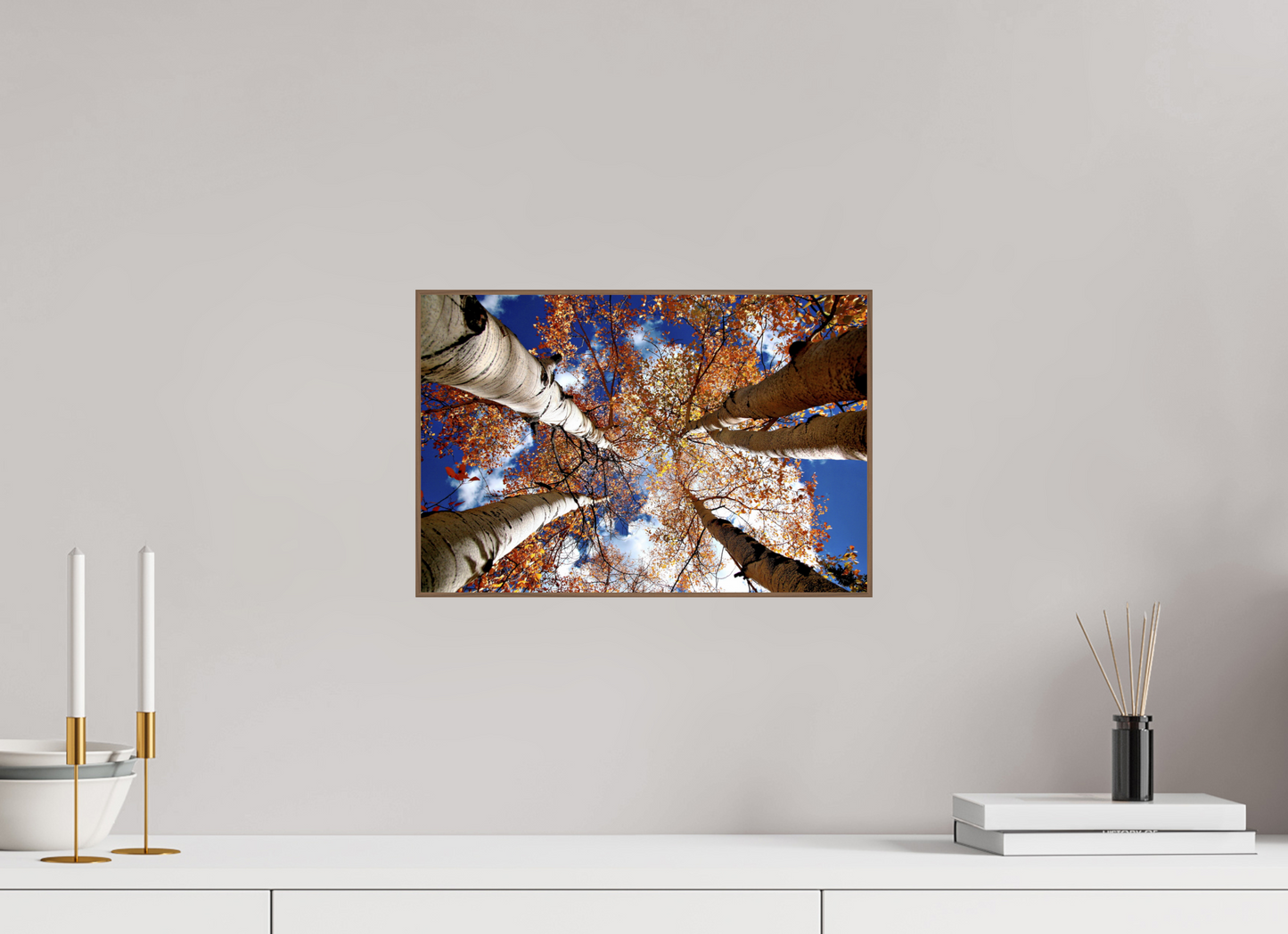Reaching for the Sky – Where Aspens Whisper to the Clouds Nature Photography Print