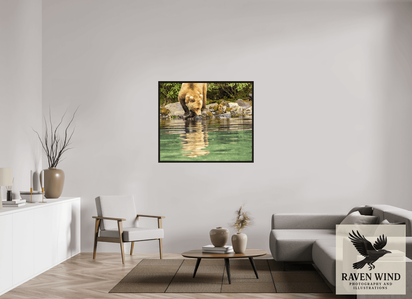 46 x 39″, Floater Frame - black oak frame - ready to hang A Closer Look Nature Photography Print
