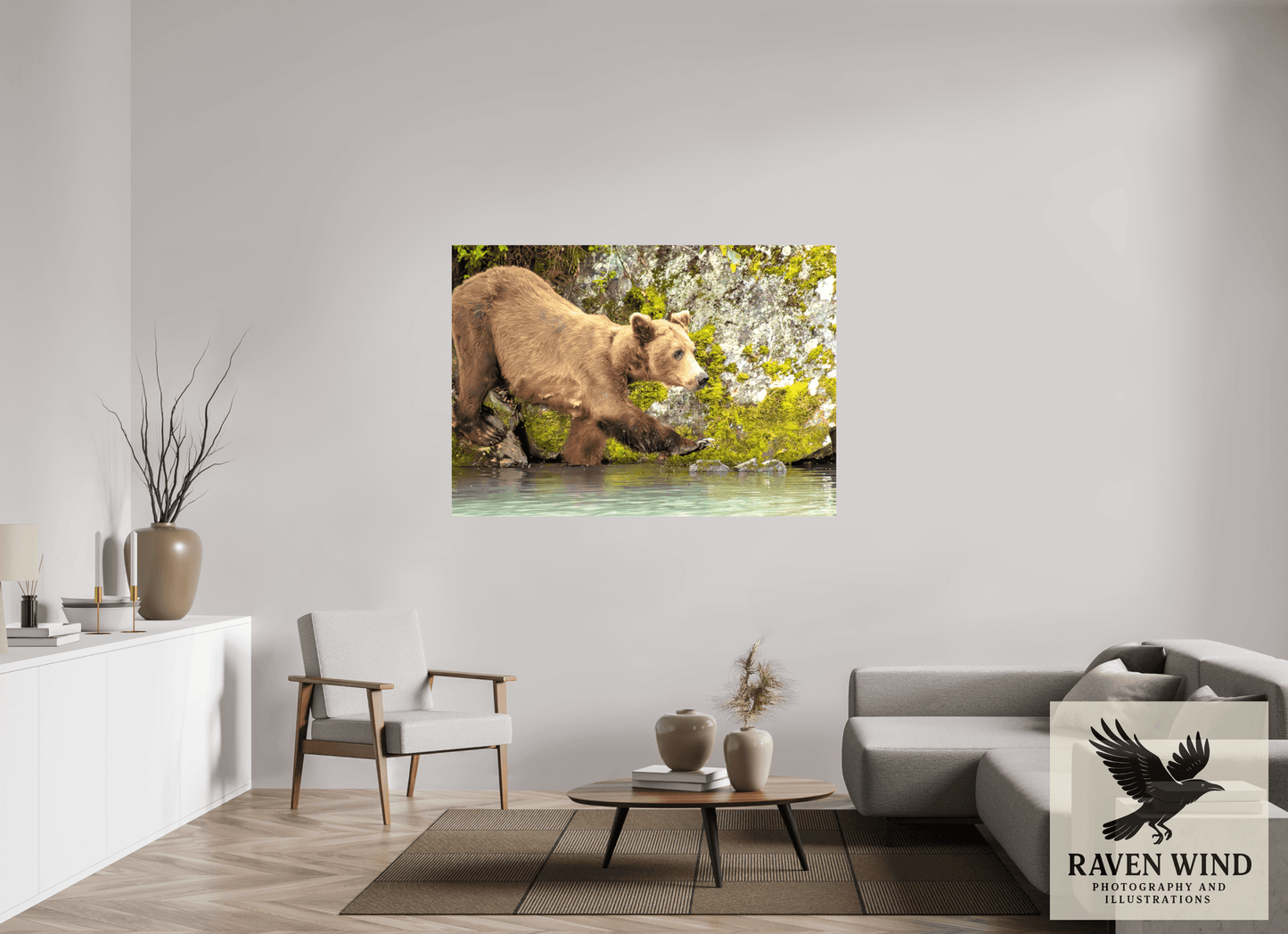 61.1 x 43″, Print on Canvas - ready to hang or set on a shelf Momma on a Mission Nature Photography Print