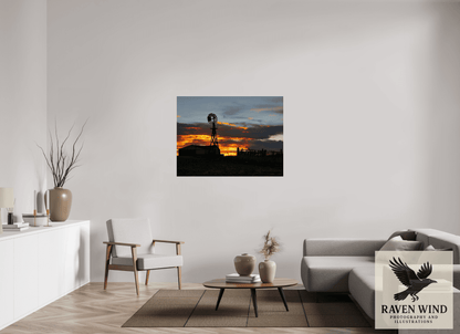48 x 36″, Photo Print Under Acrylic Glass - ready to hang Sunset Sentinel Nature Photography Print