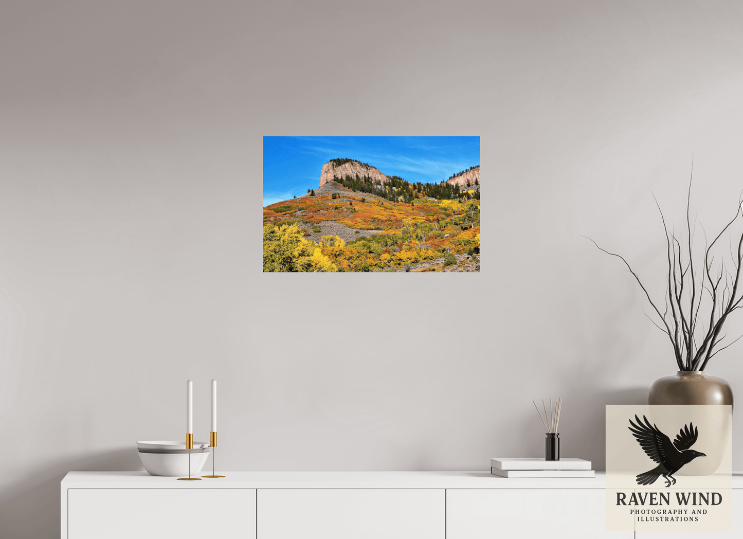 25.5 x 16″, Photo Print On Fuji Crystal DP II - unframed Blue Mesa Point - Autumn's Bold Brushstroke Nature Photography Print