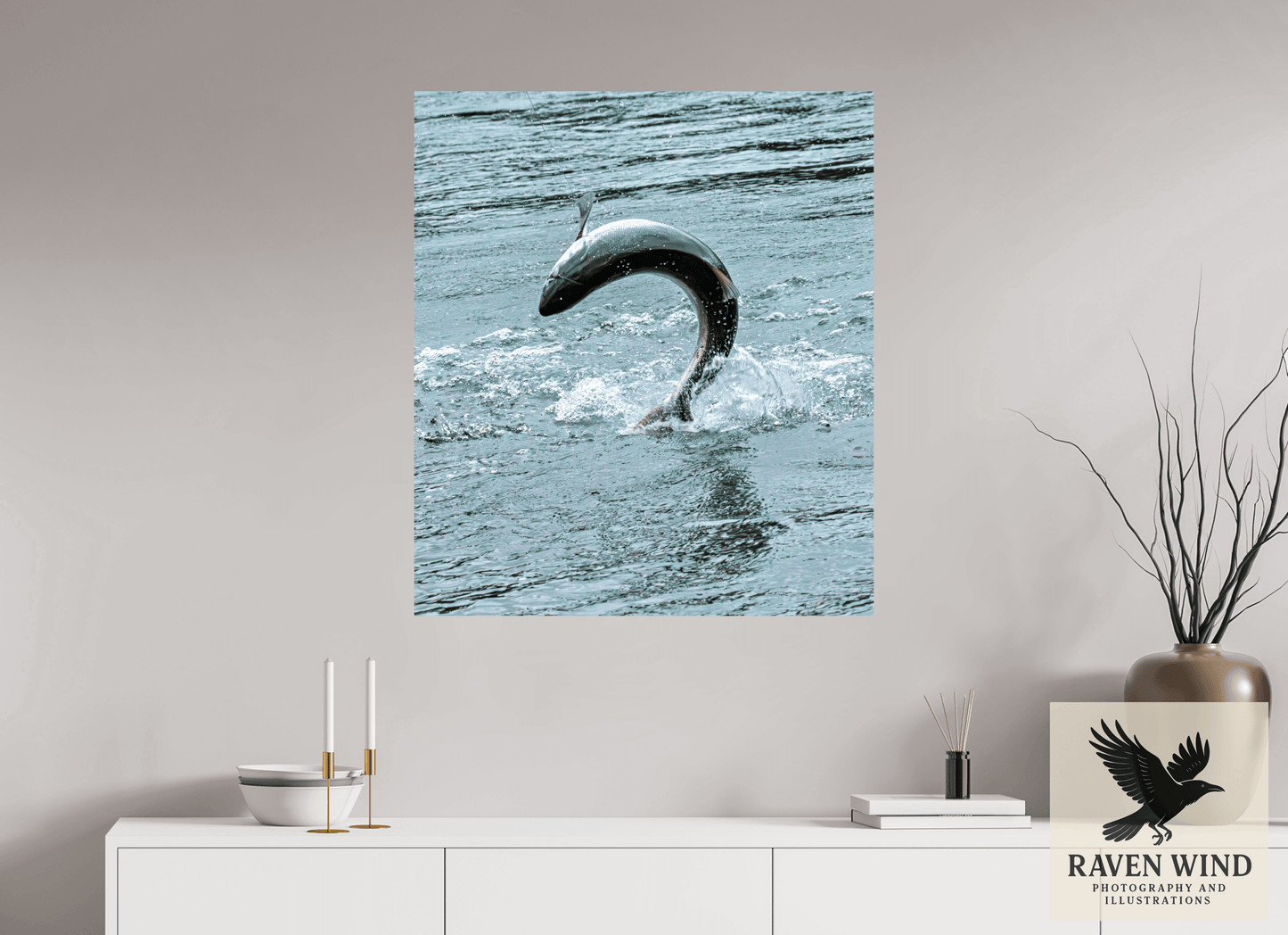 31 x 35.4″, ChromaLuxe HD Metal Print - ready to hang Hooked on the Wild Nature Photography Print