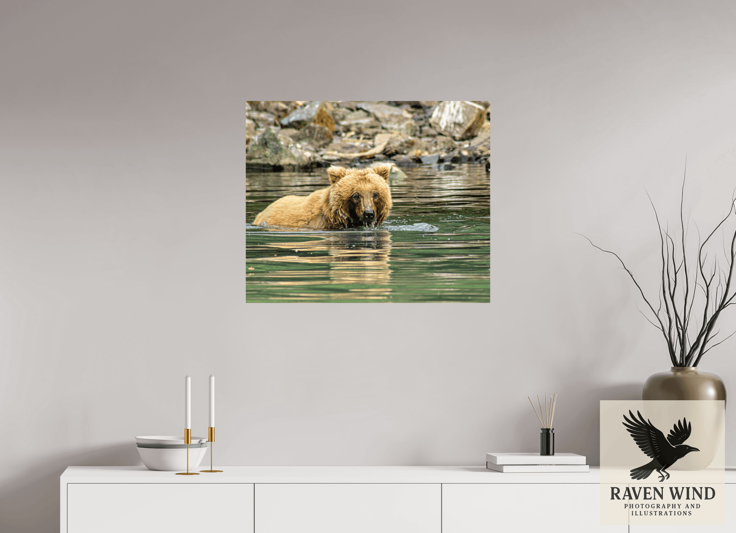 29 x 24″, Photo Print On Fuji Crystal DP II - unframed Fishing the Deep End Nature Photography Print