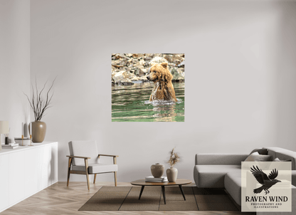 50.4 x 47″, Print on Canvas - ready to hang or set on a shelf Missed the Catch - but not the moment! Nature Photography Print