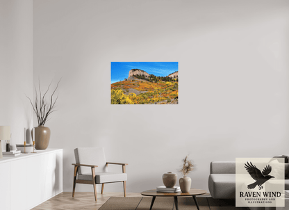 38.3 x 24″, Photo Print Under Acrylic Glass - ready to hang Blue Mesa Point - Autumn's Bold Brushstroke Nature Photography Print