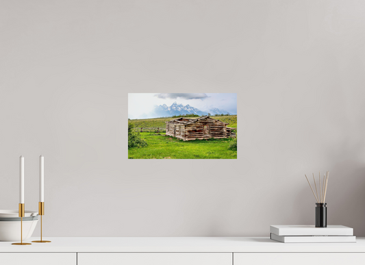 13.2 x 8″, ChromaLuxe HD Metal Print - ready to hang The Cabin - Echoes of Jackson Hole Wyoming Nature Photography Print