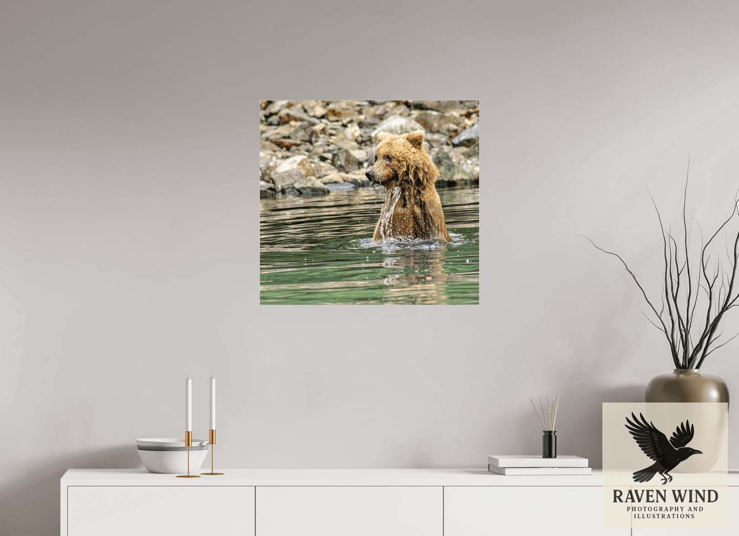 25.7 x 24″, Photo Print Under Acrylic Glass - ready to hang Missed the Catch - but not the moment! Nature Photography Print