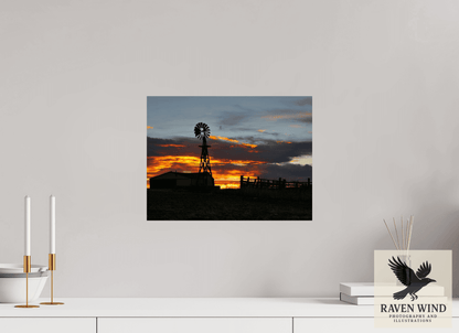 16 x 12″, ChromaLuxe HD Metal Print - ready to hang Sunset Sentinel Nature Photography Print