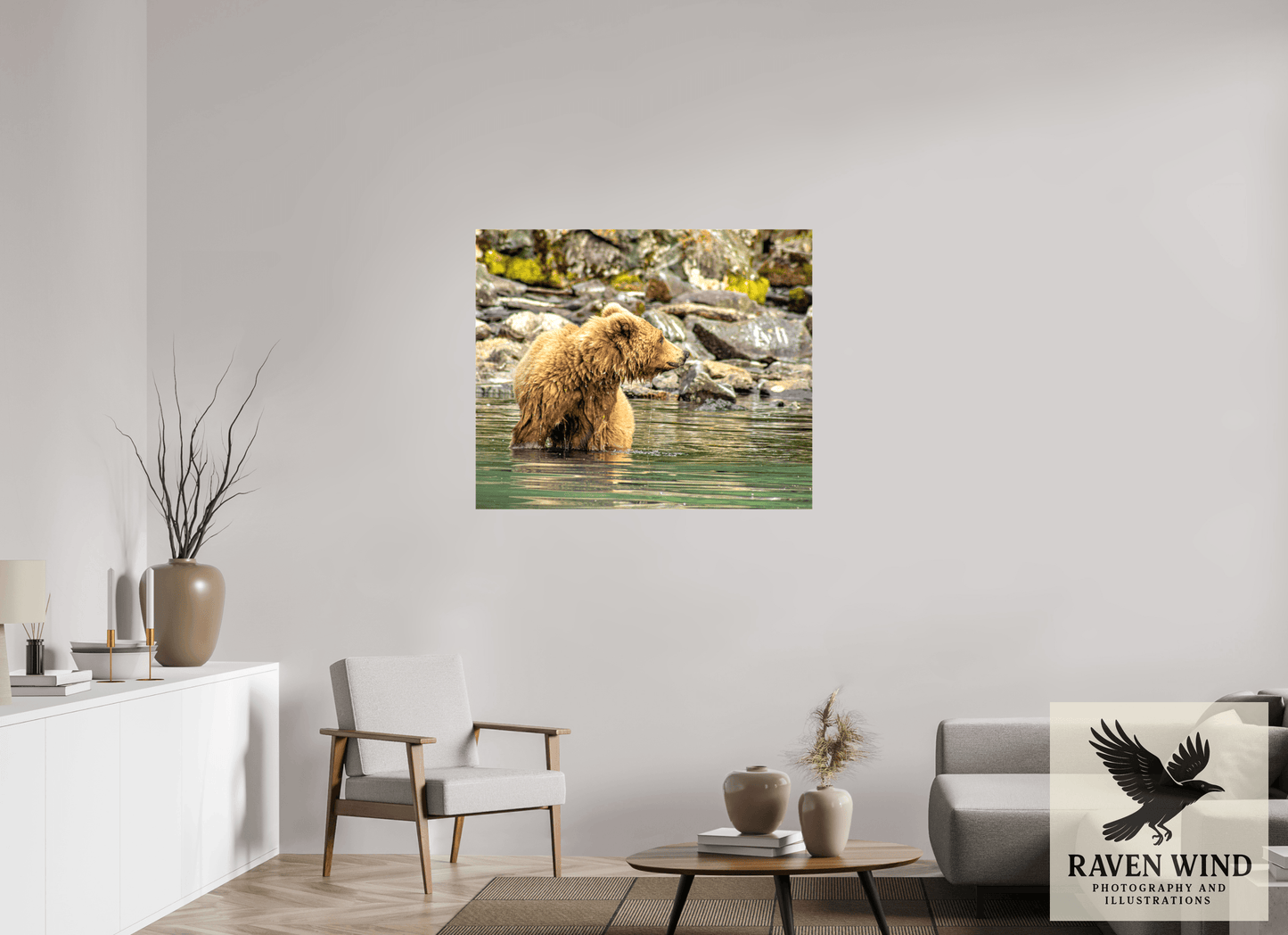42.2 x 35″, Print on Canvas - ready to hang or set on a shelf Watchful Momma Nature Photography Print