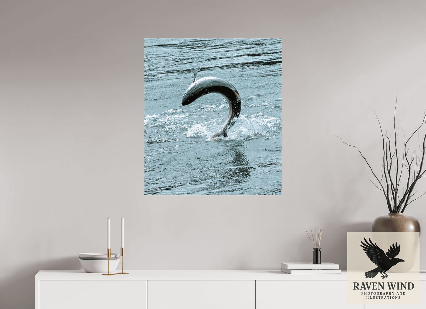 28 x 31.9″, Photo Print Under Acrylic Glass - ready to hang Hooked on the Wild Nature Photography Print