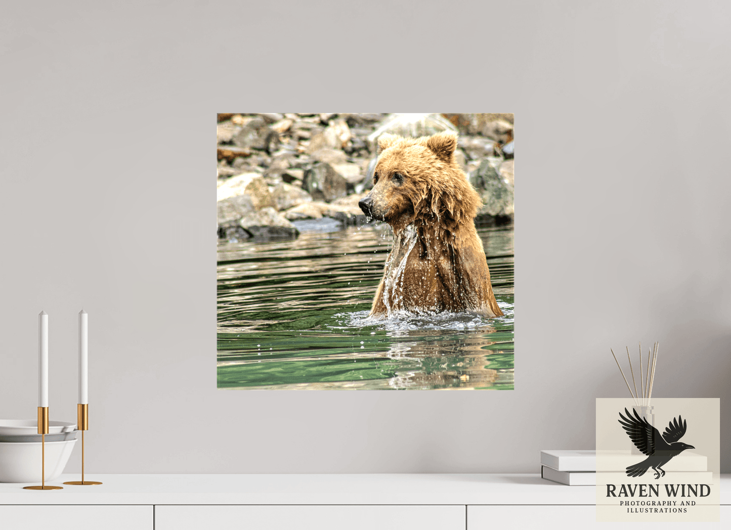 17.2 x 16″, Print on Canvas - ready to hang or set on a shelf Missed the Catch - but not the moment! Nature Photography Print