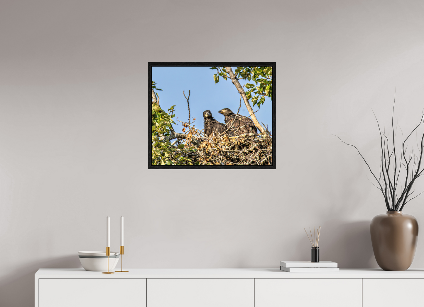 Nestmates – Young Eagles in a Woodland Home – Nature Photography Print