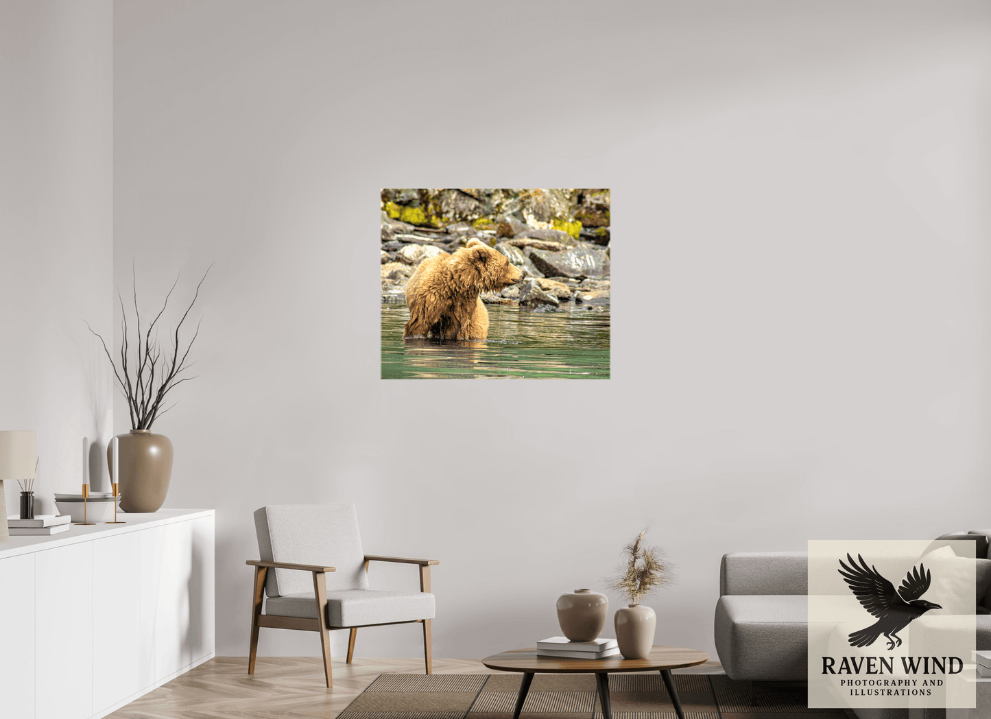37.4 x 31″, Print on Canvas - ready to hang or set on a shelf Watchful Momma Nature Photography Print