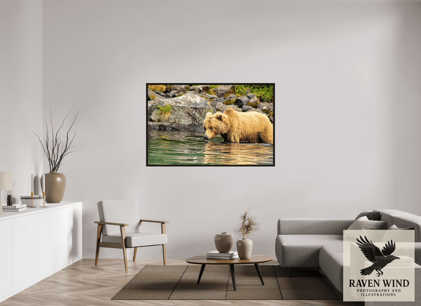 61.3 x 39″, Floater Frame - black oak frame - ready to hang Wild Focus Nature Photography Print