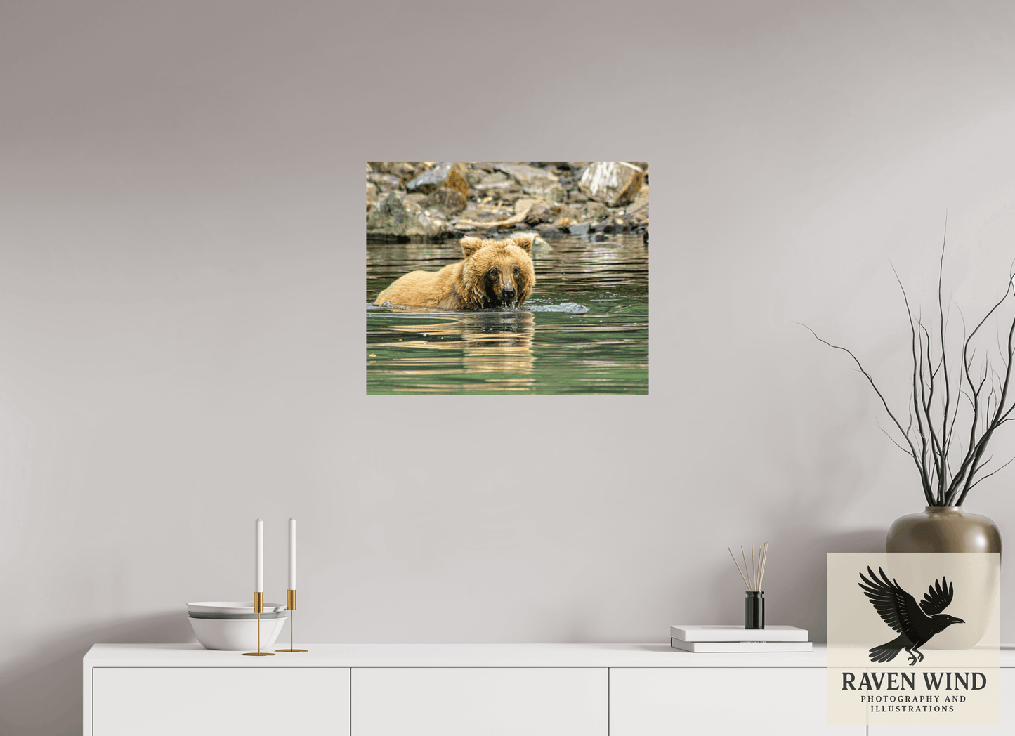 24.2 x 20″, ChromaLuxe HD Metal Print - ready to hang Fishing the Deep End Nature Photography Print