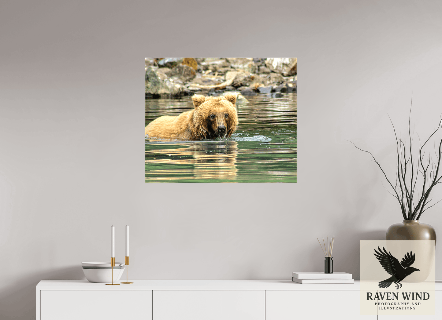 29 x 24″, Print on Canvas - ready to hang or set on a shelf Fishing the Deep End Nature Photography Print