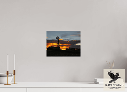 12 x 9″, Fine Art Print on Photo Rag Baryta - unframed (email for frame options) Sunset Sentinel Nature Photography Print