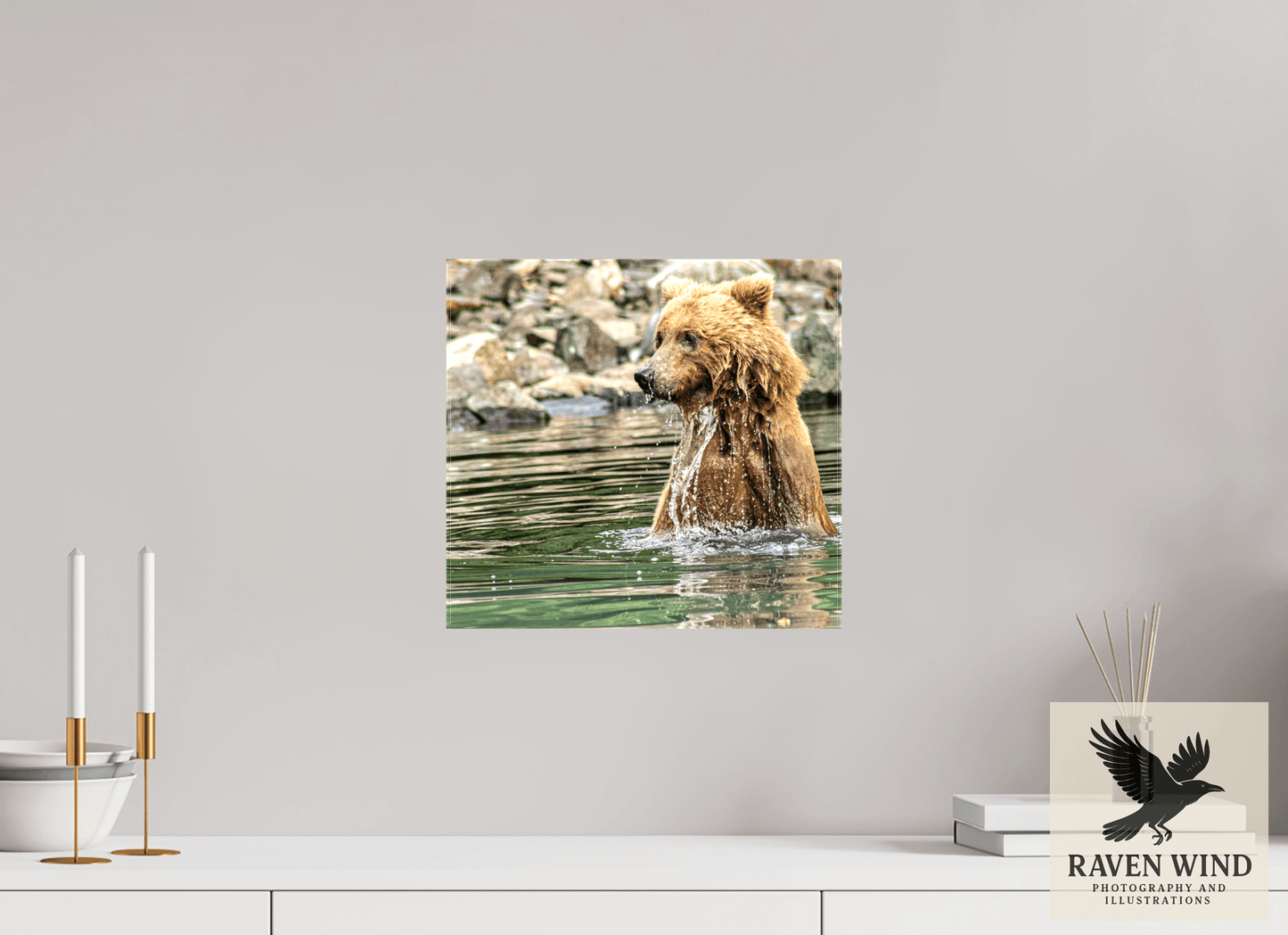 12.9 x 12″, Print on Canvas - ready to hang or set on a shelf Missed the Catch - but not the moment! Nature Photography Print