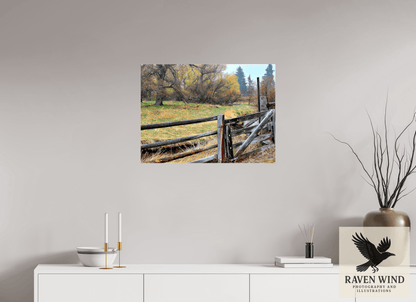 27.4 x 20″, Print on Canvas - ready to hang or set on a shelf Pasture Gate Nature Photography Print