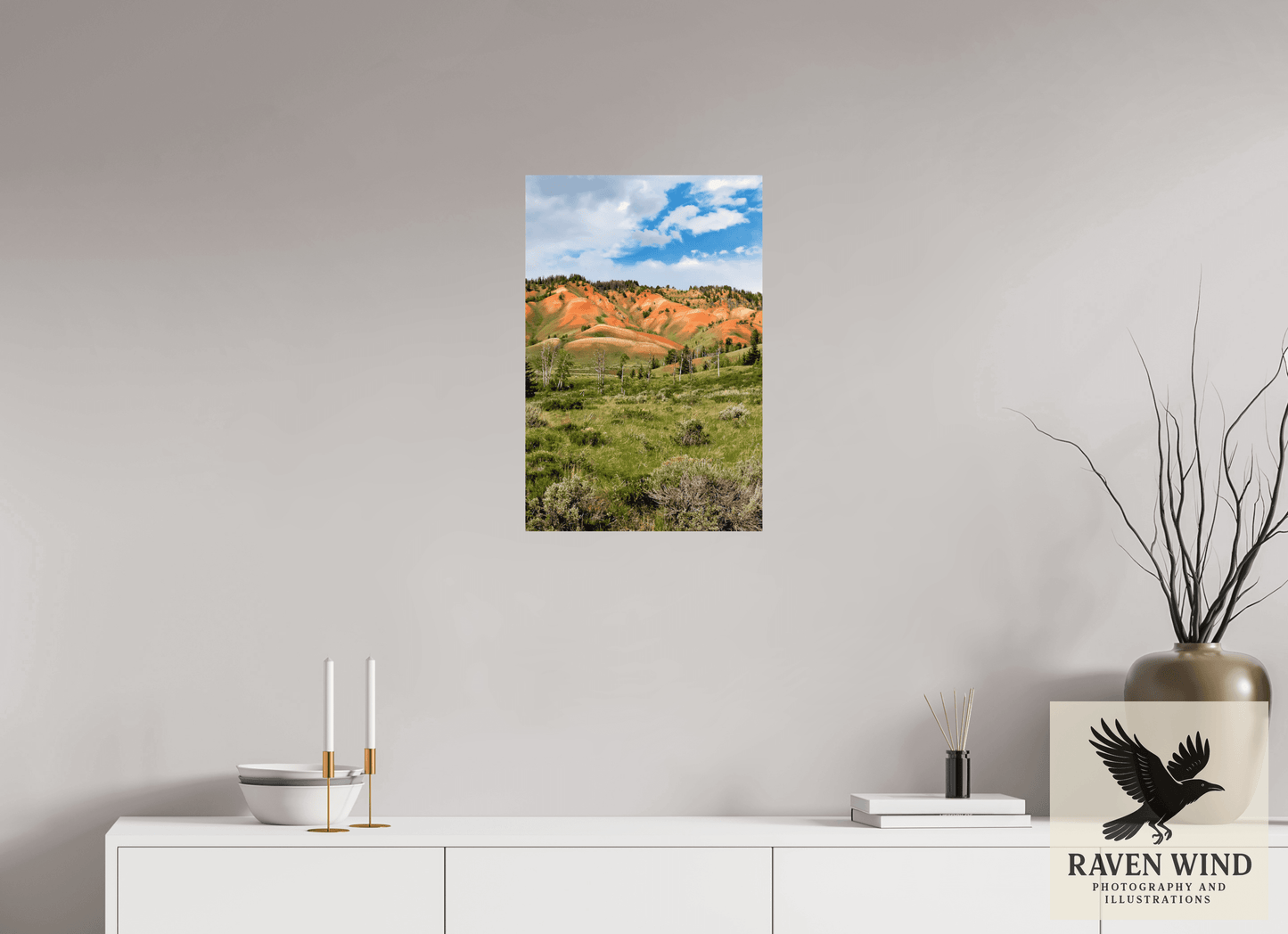 16 x 24″, ChromaLuxe HD Metal Print - ready to hang Salmon Hills Nature Photography Print