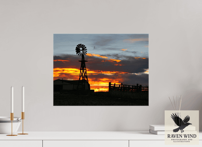 20 x 15″, Print on Canvas - ready to hang or set on a shelf Sunset Sentinel Nature Photography Print