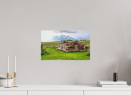 16.5 x 10″, Fine Art Print on Pearl Texture - unframed (email for framing options) The Cabin - Echoes of Jackson Hole Wyoming Nature Photography Print