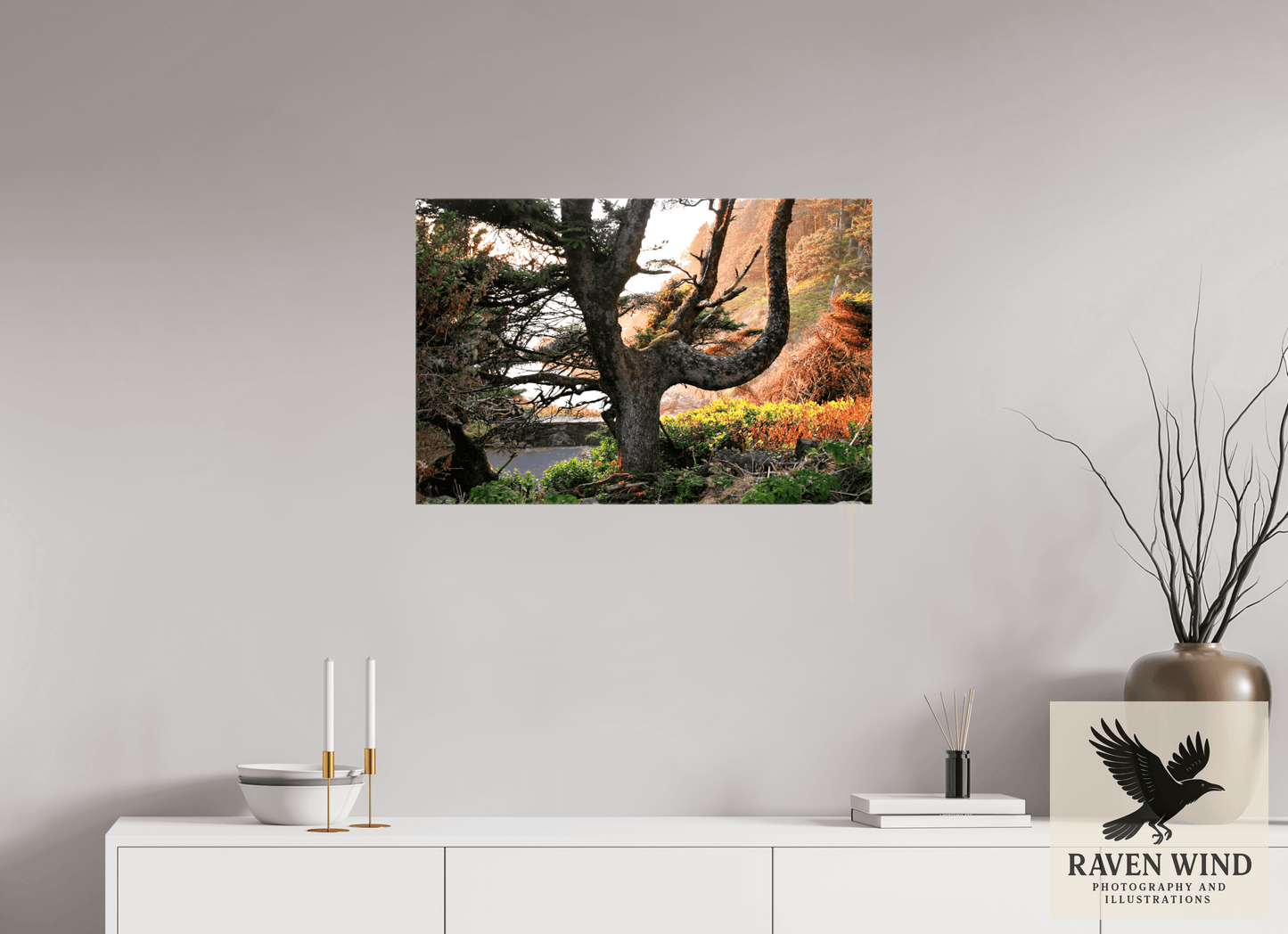 30 x 20″, Print on Canvas - ready to hang or set on a shelf Sunset Glow Fine Art Nature Photography Print