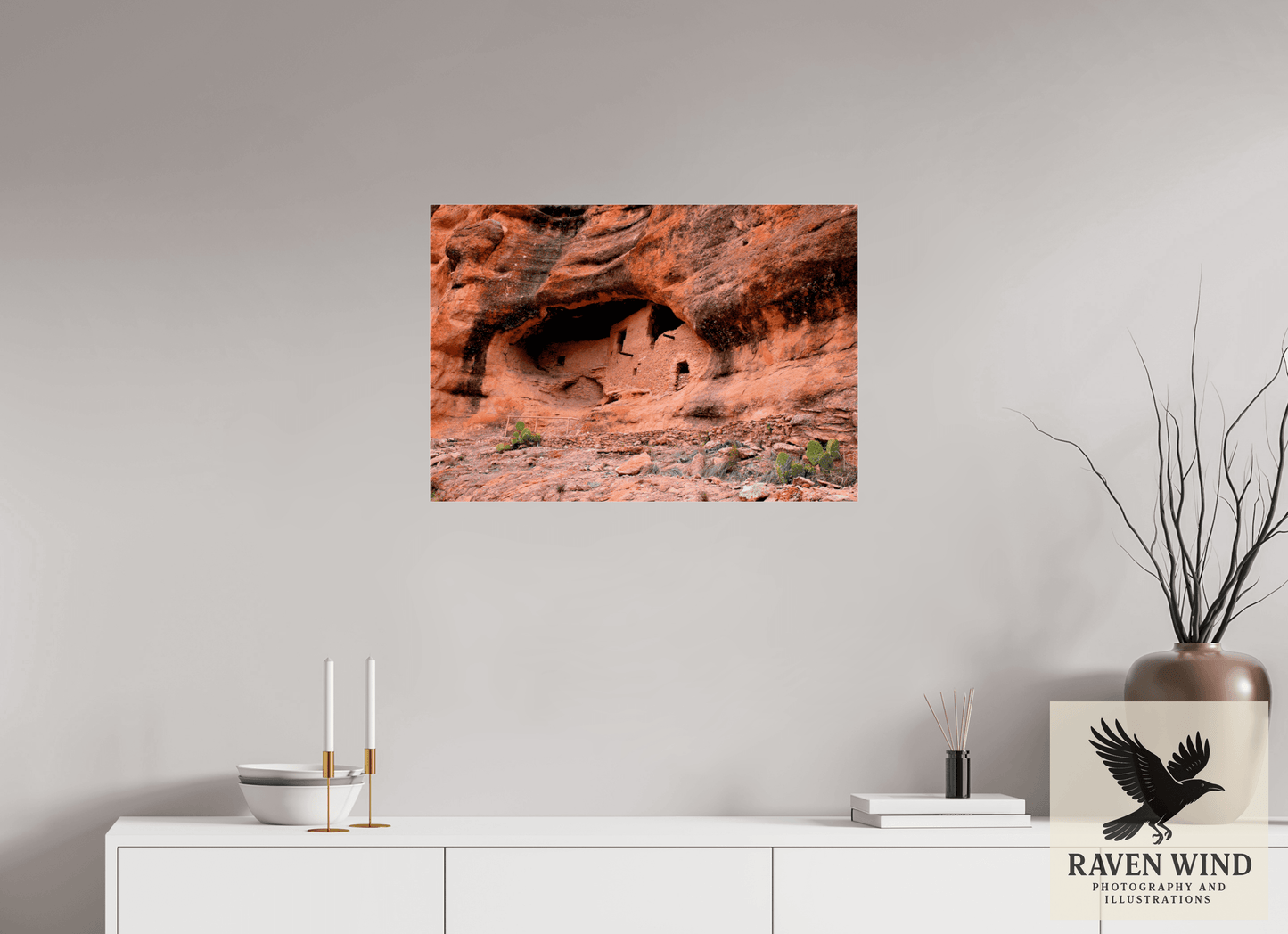 28.8 x 20″, Photo Print Under Acrylic Glass - ready to hang Gila Ruins - A Glimpse into Ancient Ingenuity Nature Photography Print