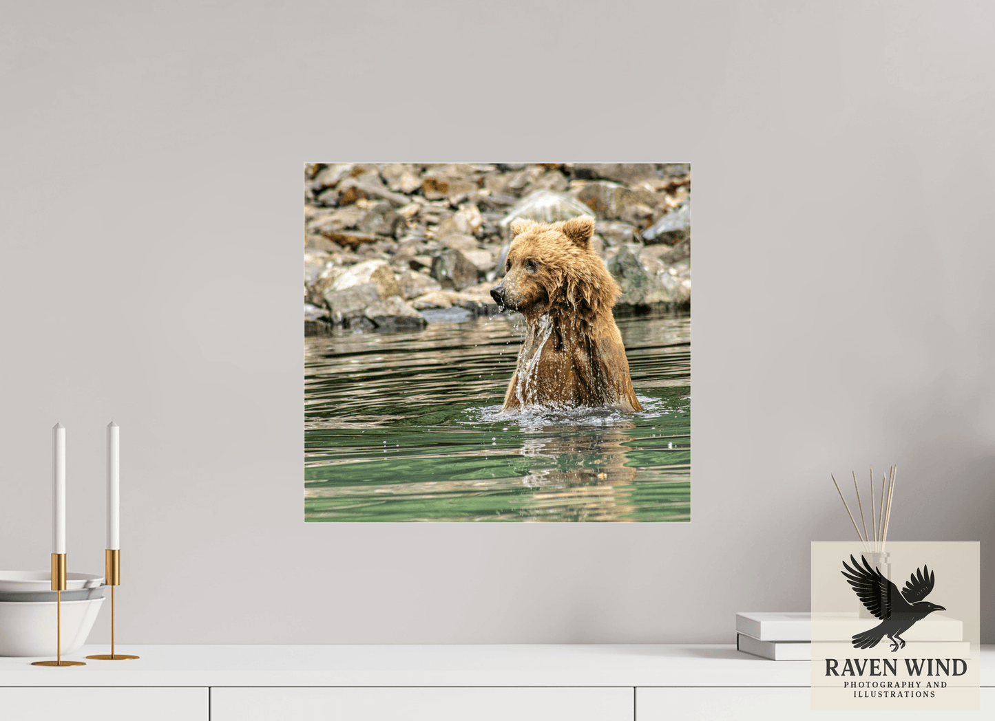 17.2 x 16″, Photo Print Under Acrylic Glass - ready to hang Missed the Catch - but not the moment! Nature Photography Print