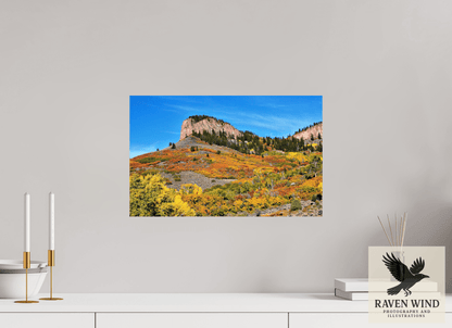 19.1 x 12″, Fine Art Print on Photo Rag Baryta - unframed (email for frame options) Blue Mesa Point - Autumn's Bold Brushstroke Nature Photography Print