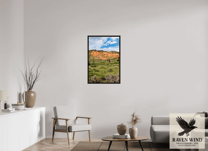 24 x 36″, Floater Frame - black oak frame - ready to hang Salmon Hills Nature Photography Print