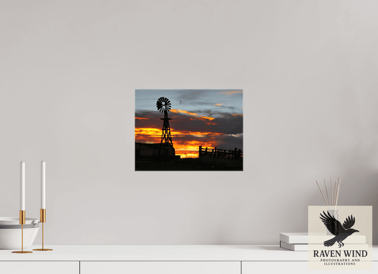 12 x 9″, Print on Canvas - ready to hang or set on a shelf Sunset Sentinel Nature Photography Print