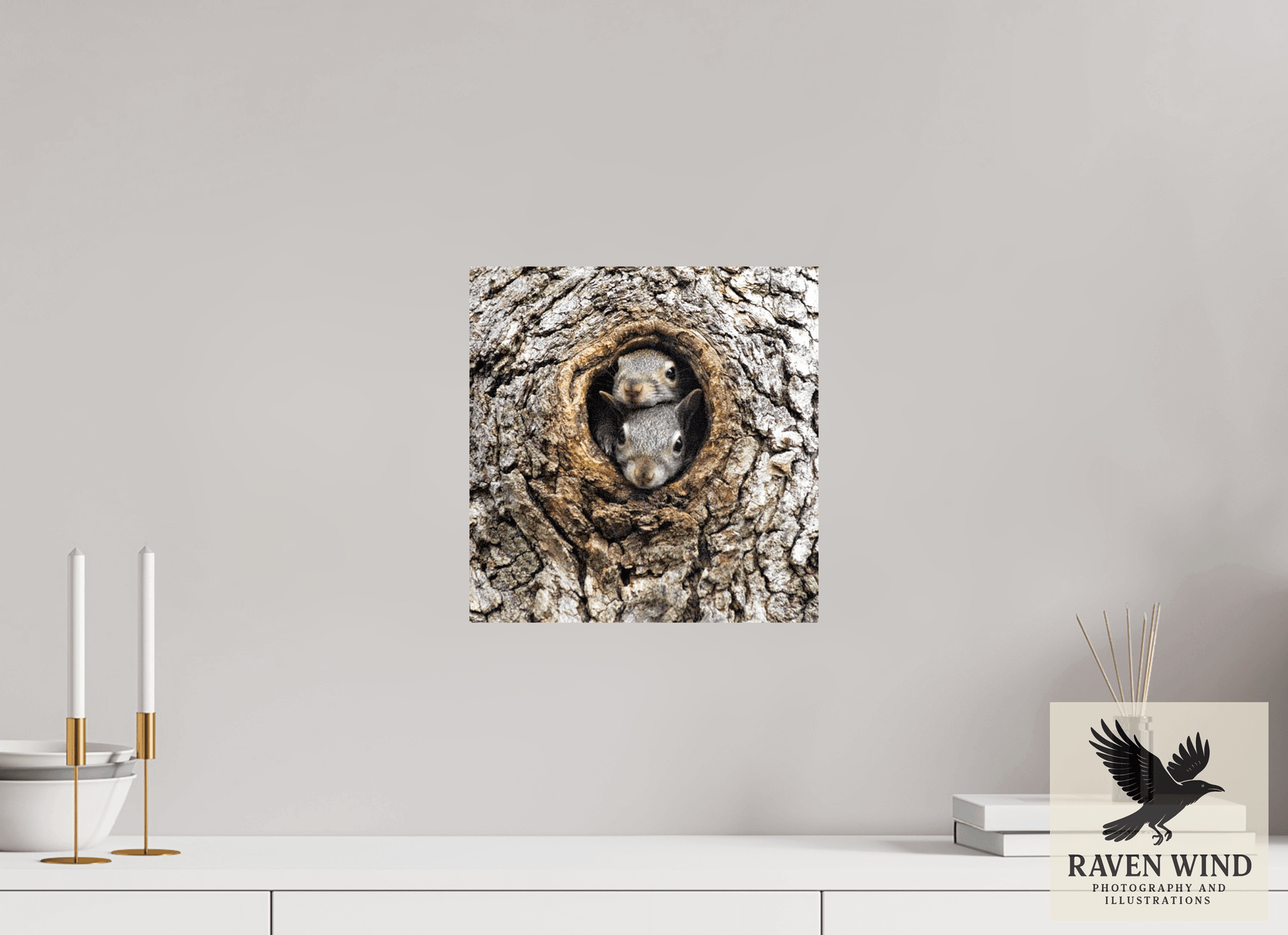 12 x 12.2″, ChromaLuxe HD Metal Print - ready to hang Curious Peek Nature Photography Print