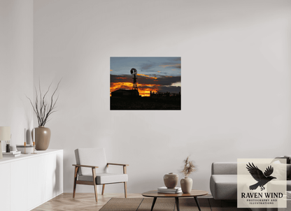 40 x 30″, ChromaLuxe HD Metal Print - ready to hang Sunset Sentinel Nature Photography Print