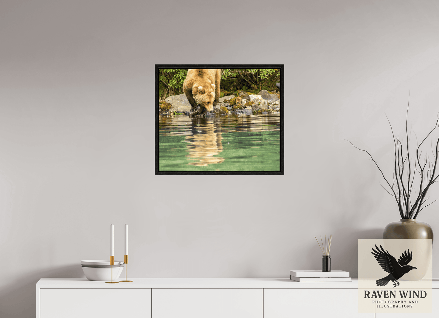23.6 x 20″, Floater Frame - black oak frame - ready to hang A Closer Look Nature Photography Print