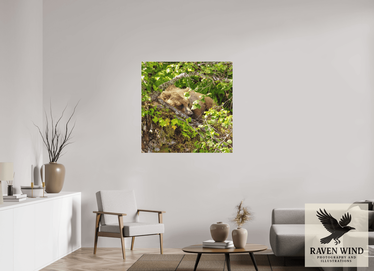 40 x 40″, Photo Print Under Acrylic Glass - ready to hang Hide and Peek Nature Photography Print
