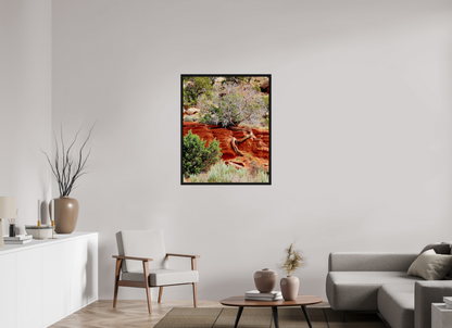 Resilient Roots – Twisted Tree in Red Rock Desert Fine Art Print