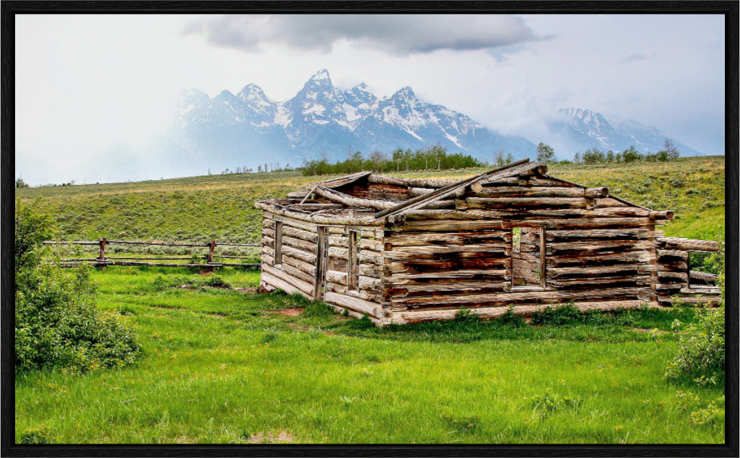 Main image The Cabin - Echoes of Jackson Hole Wyoming Nature Photography Print